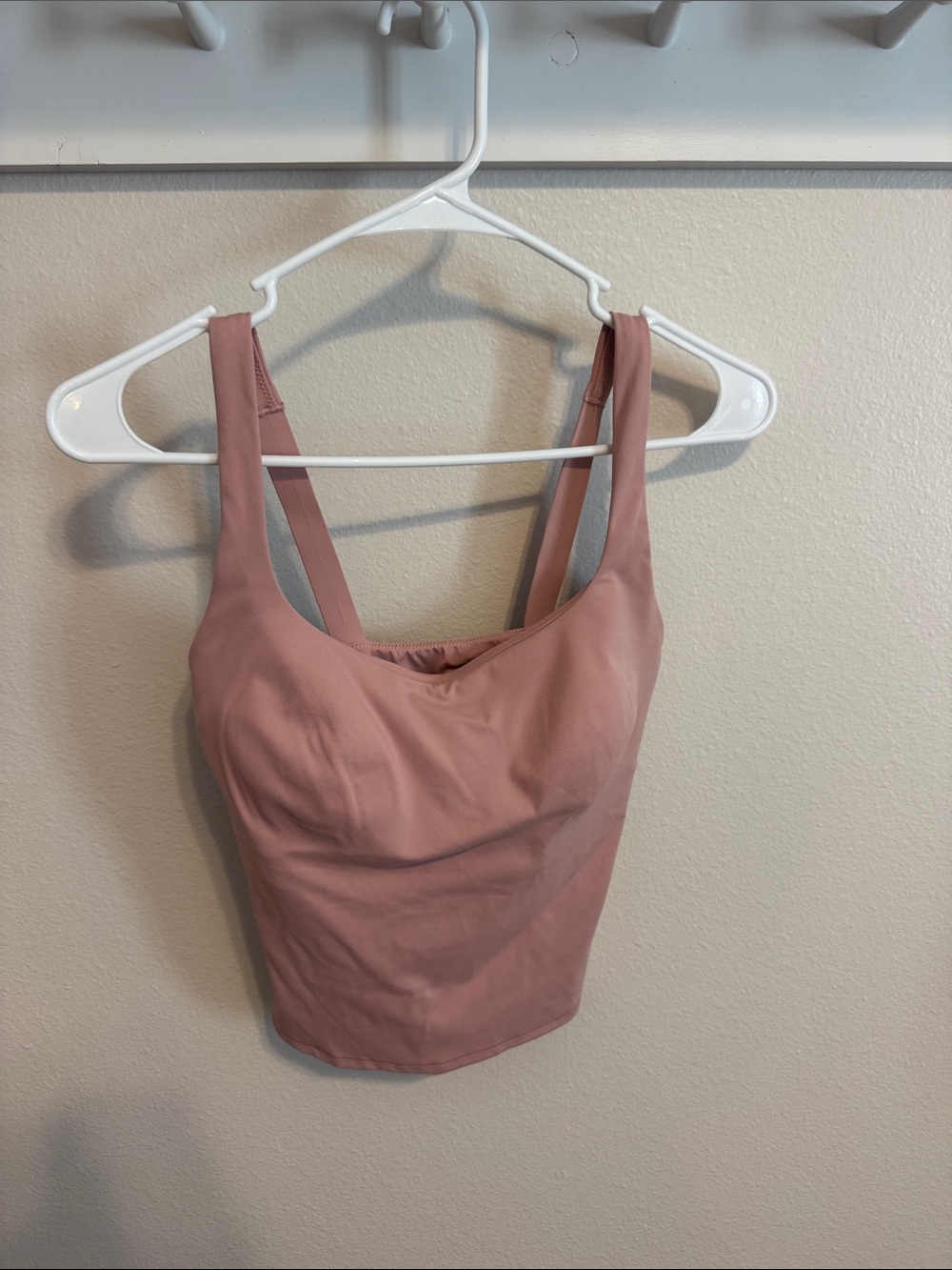 SKIMS Rose Taupe Square-Neck Crop Top